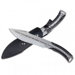 Cutit de vanatoare   Comando Friend, 33 cm, otel inoxidabil, argintiu, teaca piele inclu