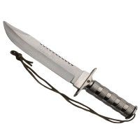 Cutit de vanatoare   Survival Pursuit, 35 cm, otel inoxidabil, argintiu, teaca inclusa