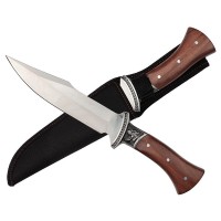 Cutit de vanatoare   Tiger Blade, 30.5 cm, otel inoxidabil, maro, teaca inclusa