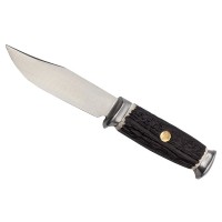 Cutit de vanatoare, Surviving Specialist, 21 cm, otel inoxidabil, maro, teaca piele