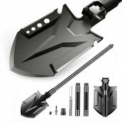 Lopata multifunctionala , Outdoor Evolution, 8 in 1, otel inoxidabil, 83 cm, negru