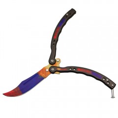 Briceag fluture de antrenament Tri-Elements, otel inoxidabil, 24.5 cm, multicolor Briceag fluture de antrenament Tri-Elements, otel inoxidabil, 24.5 cm, multicolor