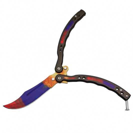 Briceag fluture de antrenament Tri-Elements, otel inoxidabil, 24.5 cm, multicolor Briceag fluture de antrenament Tri-Elements, otel inoxidabil, 24.5 cm, multicolor