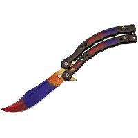 Briceag fluture de antrenament Tri-Elements, otel inoxidabil, 24.5 cm, multicolor Briceag fluture de antrenament Tri-Elements, otel inoxidabil, 24.5 cm, multicolor