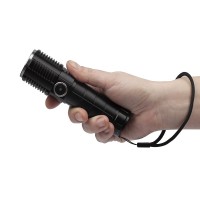 Lanterna de supravietuire , Außenleuchte, metalica, LED, USB, zoom, negru