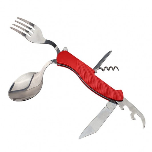 Briceag multifunctional True Outdoor, otel inoxidabil, 6 functii, rosu, 19.5 cm Briceag multifunctional True Outdoor, otel inoxidabil, 6 functii, rosu, 19.5 cm
