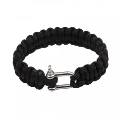 Bratara supravietuire , Military Surplus, paracord, 24 cm, negru