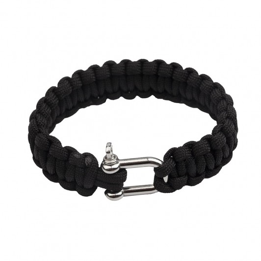Bratara supravietuire , Military Surplus, paracord, 24 cm, negru