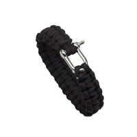 Bratara supravietuire , Military Surplus, paracord, 24 cm, negru