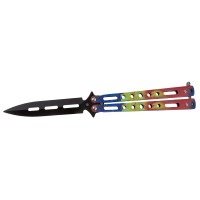 Briceag fluture de antrenament Romanian Spirit, otel inoxidabil, 22.5 cm, multicolor Briceag fluture de antrenament Romanian Spirit, otel inoxidabil, 22.5 cm, multicolor
