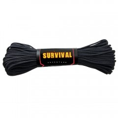 Sfoara paracord  , Adventure Survival, 30 metri, negru, 200 g