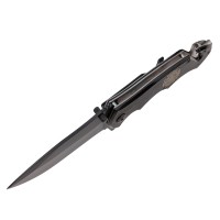 Briceag de vanatoare   Firefighter Department, 21 cm, otel inoxidabil, negru