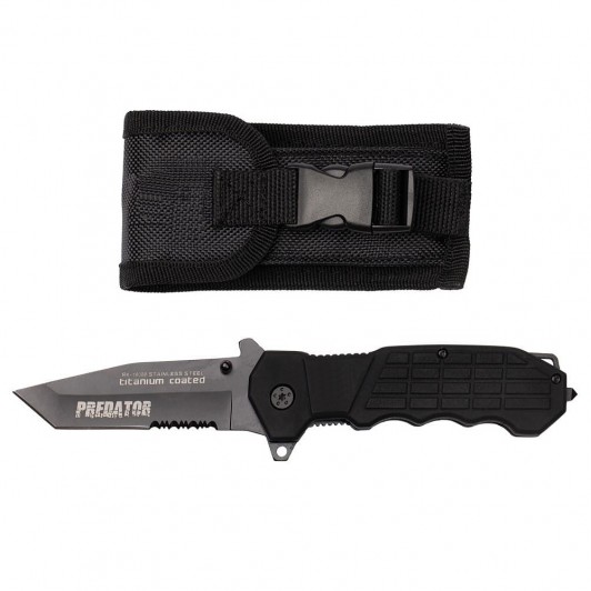 Briceag de vanatoare   Predator Blade, otel inoxidabil, 22.5 cm, negru, teaca inclusa