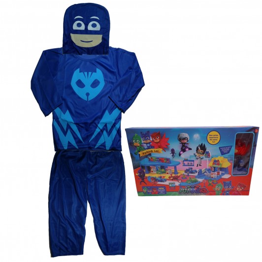 Costum pentru copii  , Blue Cat, marime 5-7 ani, 110-120, albastru, cu garaj inclus