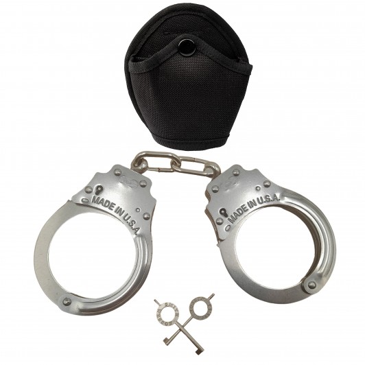 Catuse cu lant , Tight Lock, otel inoxidabil, 26.5 cm, husa tactica inclusa