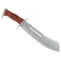Maceta de vanatoare   Last Blood, 40 cm, otel inoxidabil, maro, teaca piele inclusa