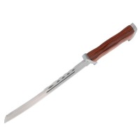 Maceta de vanatoare   Last Blood, 40 cm, otel inoxidabil, maro, teaca piele inclusa