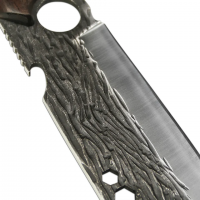 Cutit japonez lucrat manual , Claw Blade, 27 cm, maro, teaca piele