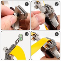 Prastie cu laser, Sling Queen, metalic, 11.5 cm, cu boloboc, maner lemn, maro