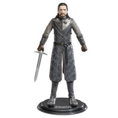 Figurina articulata Game of Thrones , Jon Snow, editie de colectie, 19 cm, stativ inclus