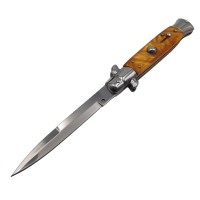 Briceag de vanatoare   Italian Wave, otel inoxidabil, 22.5 cm, maro, husa inclusa