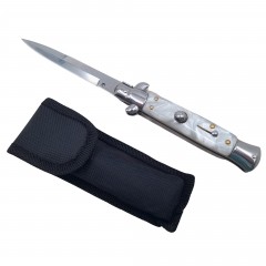 Briceag de vanatoare Italian Spirit, otel inoxidabil, 22.5 cm, argintiu, husa inclusa Briceag de vanatoare Italian Spirit, otel inoxidabil, 22.5 cm, argintiu, husa inclusa