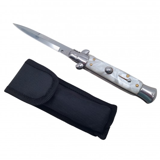 Briceag de vanatoare Italian Spirit, otel inoxidabil, 22.5 cm, argintiu, husa inclusa Briceag de vanatoare Italian Spirit, otel inoxidabil, 22.5 cm, argintiu, husa inclusa