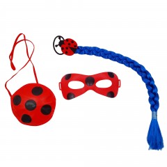 Set trei accesorii costum  , Buburuza, marime universala, rosu