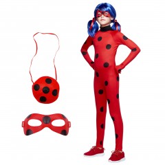 Costum copii  , Buburuza, tip combinezon, 3-5 ani, peruca si accesorii
