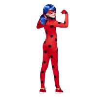 Costum copii  , Buburuza, tip combinezon, 5-7 ani, peruca si accesorii