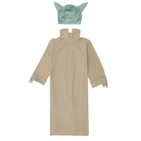 Costum pentru copii  , Baby Yoda, bej, 7-9 ani, masca inclusa