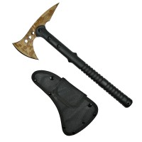 Set Topor Survivor Desert Camo si briceag AK-47 , 34 cm, teaca inclusa Set Topor Survivor Desert Camo si briceag AK-47 , 34 cm, teaca inclusa