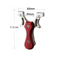 Prastie cu laser   , Sling Queen, metalic, 11.5 cm, cu boloboc, maner lemn, maro, 200 bile