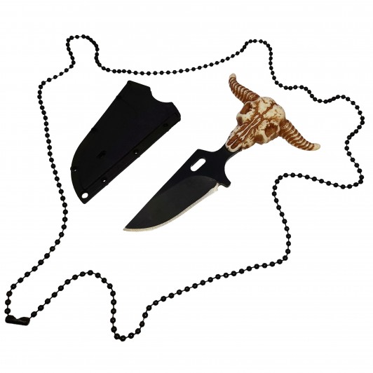 Cutit tactic de vanatoare , Death Valley, 9.5 cm, negru, teaca cu lant inclusa