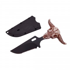 Cutit tactic de vanatoare , Death Spike, 9.5 cm, negru, teaca cu lant inclusa