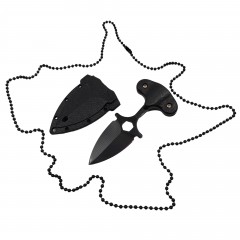 Cutit tactic de vanatoare , Special Force, 8 cm, negru, teaca cu lant inclusa