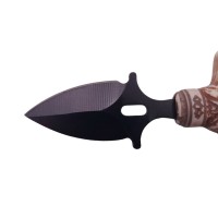 Cutit tactic de vanatoare , Shaman Goddess, 8.5 cm, negru, teaca cu prindere curea