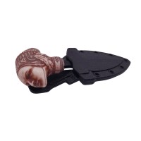 Cutit tactic de vanatoare , Shaman Goddess, 8.5 cm, negru, teaca cu prindere curea