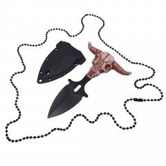 Cutit tactic de vanatoare , Death Valley, 8.5 cm, negru, teaca cu lant inclusa