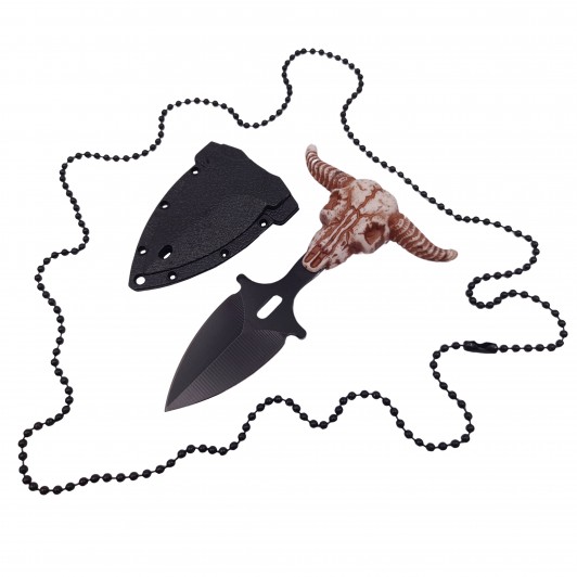 Cutit tactic de vanatoare , Death Valley, 8.5 cm, negru, teaca cu lant inclusa