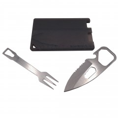Set tacamuri pentru camping si drumetii  , cutit si furculita, multifunctional, 8.5 cm