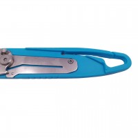 Set tacamuri pentru camping si drumetii  , cutit si furculita, tip briceag, 16 cm, albast
