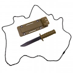 Cutit tactic de vanatoare , Military Convoy, 10 cm, kaki, teaca cu lant inclusa