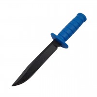 Cutit tactic de vanatoare , Military Convoy, 10 cm, albastru, teaca cu lant inclusa