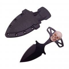 Cutit tactic de vanatoare , Dead Silence, 8 cm, negru, teaca cu prindere curea