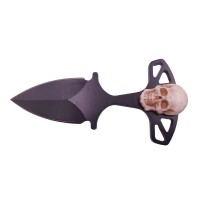 Cutit tactic de vanatoare , Dead Silence, 8 cm, negru, teaca cu prindere curea