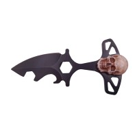 Cutit tactic de vanatoare , Broken Silence, 8 cm, negru, teaca cu prindere curea