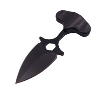 Cutit tactic de vanatoare , Spear Trap, 8 cm, negru, teaca cu prindere curea