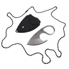 Cutit tactic de vanatoare , Broken Spirit, 8 cm, argintiu, teaca cu lant inclusa