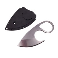 Cutit tactic de vanatoare , Broken Spirit, 8 cm, argintiu, teaca cu lant inclusa
